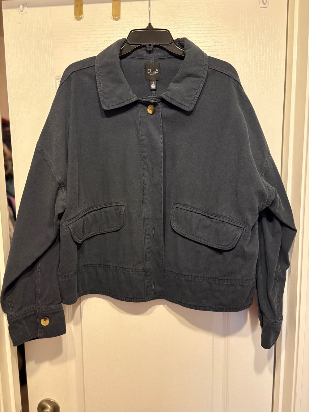 Ella Dark Gray Utility Crop Jacket